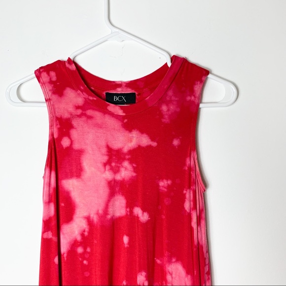 BCX Sleeveless Red Rare Acid Wash Women Dress Sz S 1/1 - Picture 2 of 9